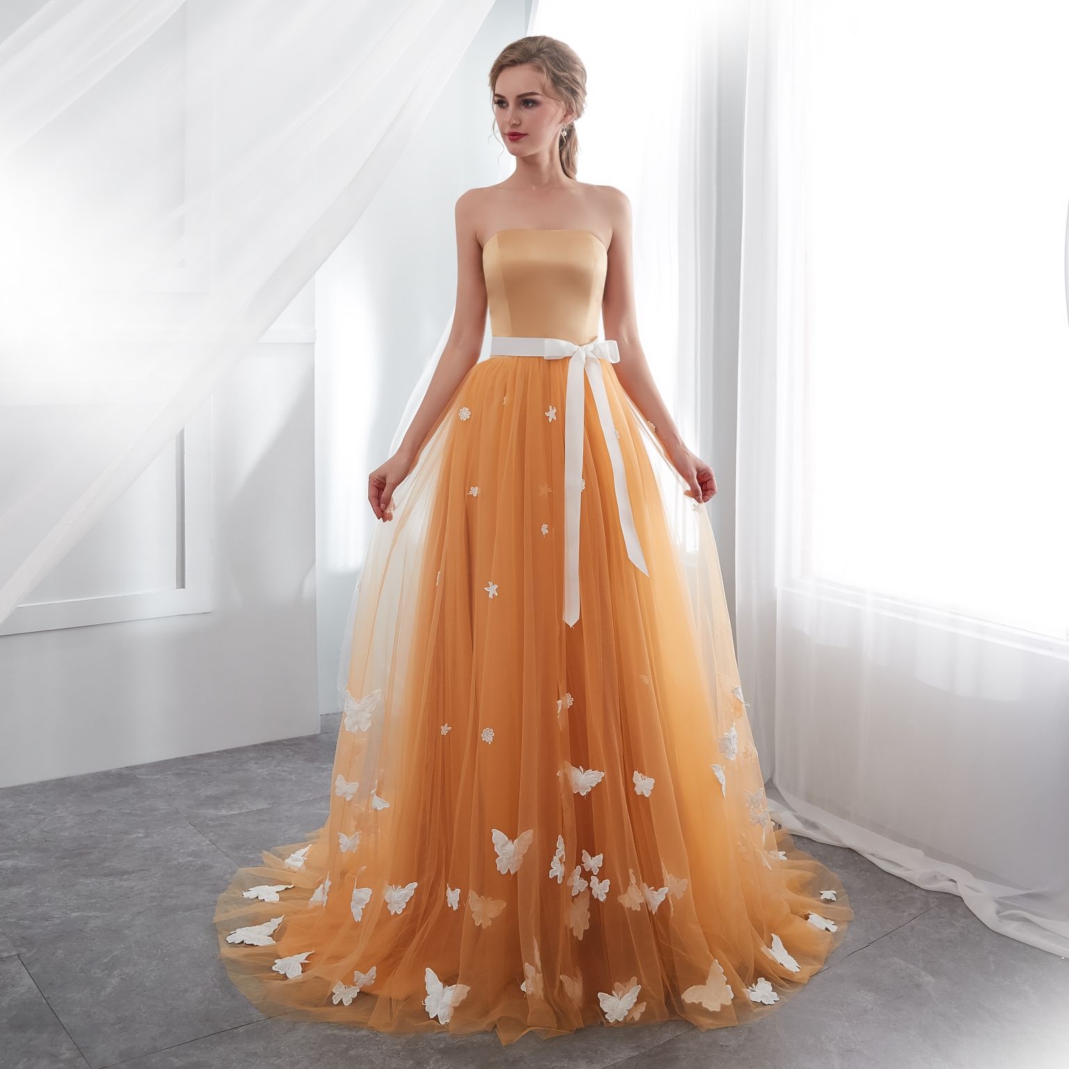 straight strapless wedding dress