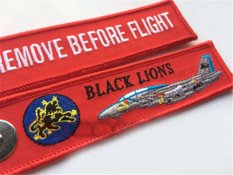 Vf 213 Black Lions Keychain Remove Before Flight Key Rings Label Luggage s Keyrings Collectables