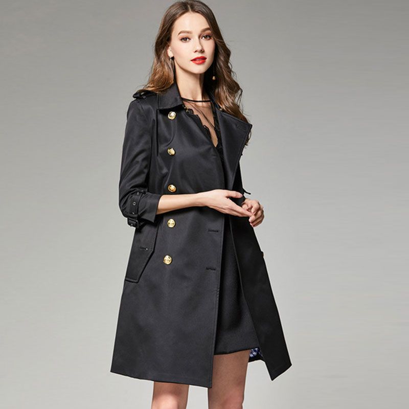 trench nero donna