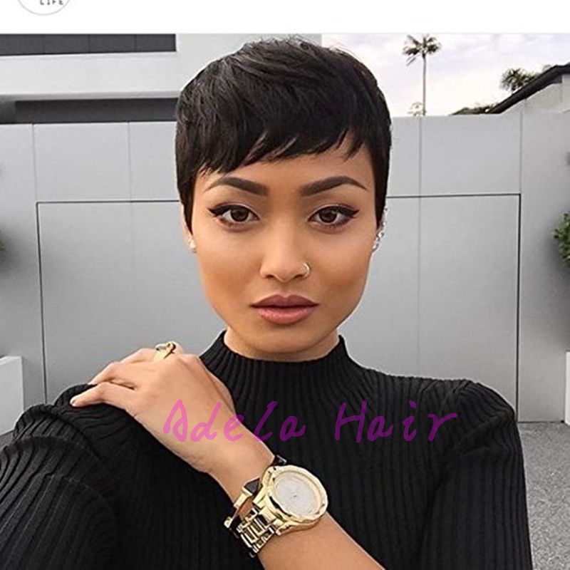 Acheter Cheveux Courts Demi Prix Dentelle Coupe Courte Bob Perruques De Cheveux Humains Avec Frange Cheveux Bresiliens Pleine Dentelle Perruques Pour Les Femmes Noires De 16 98 Du Adelahair Fr Dhgate Com