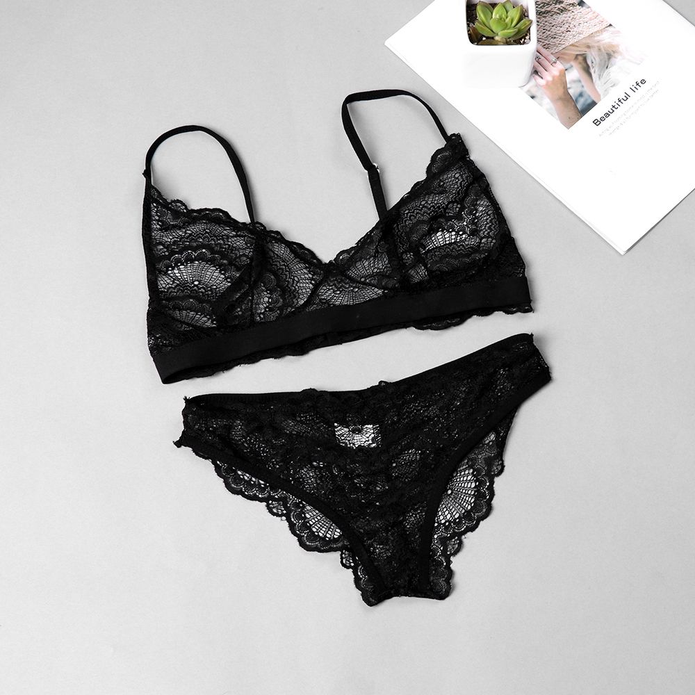 bralette nera pizzo