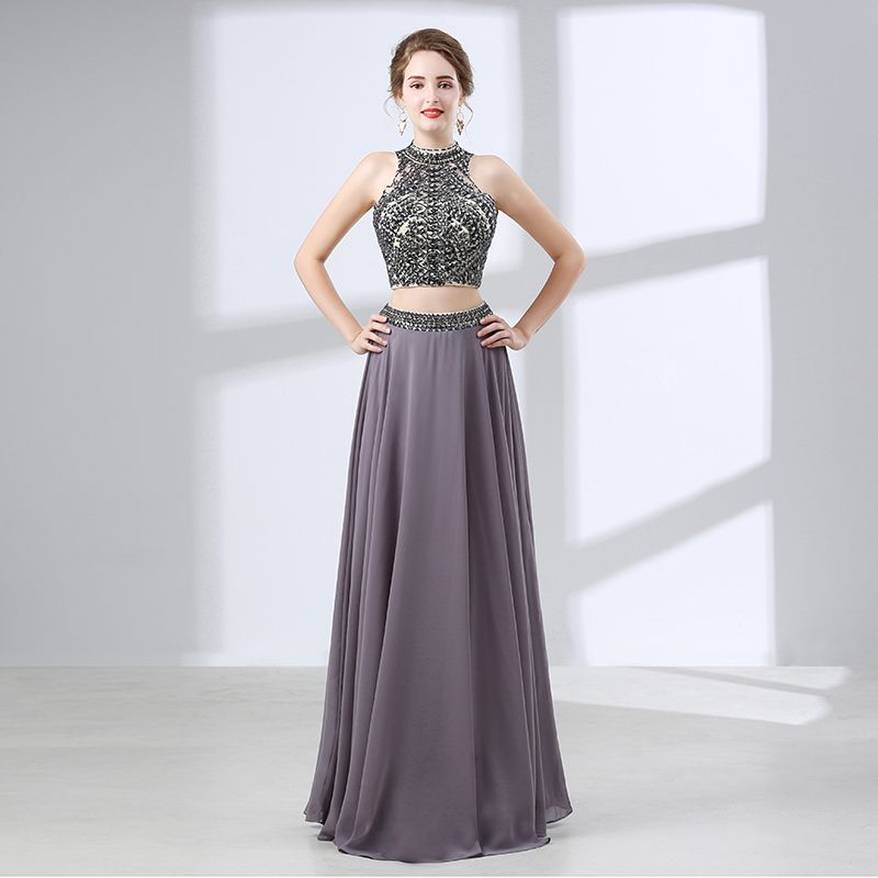 Laboratorio Infrarrojo Botánico Cuello alto, dos piezas, vestidos de noche, largo, gasa, elegante, mujer, fiesta, vestido de gala, vestido Laboratorio Infrarrojo Botánico Cuello alto, dos piezas, vestidos de noche, largo, gasa, elegante, mujer, fiesta, vestido de gala, vestido