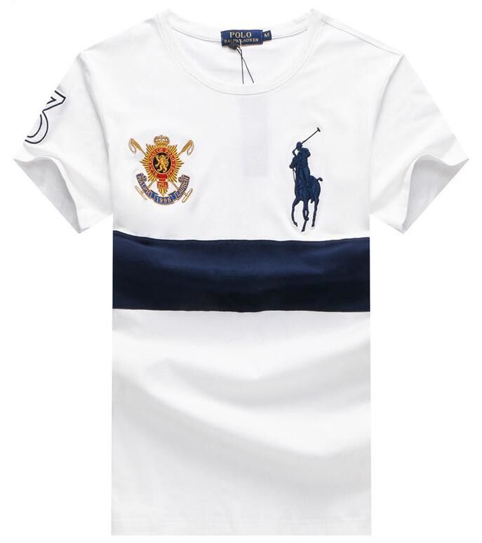Summer Hot Men S T Shirt Solid Color Cotton Large Horse Dome Short
