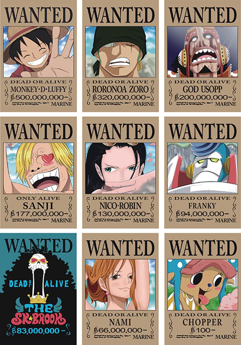Acheter 9 42x29cm Nouveau One Piece Wanted Affiche Anime Autour De Poster Sticker Mural Y De 9 38 Du Gou09 Fr Dhgate Com