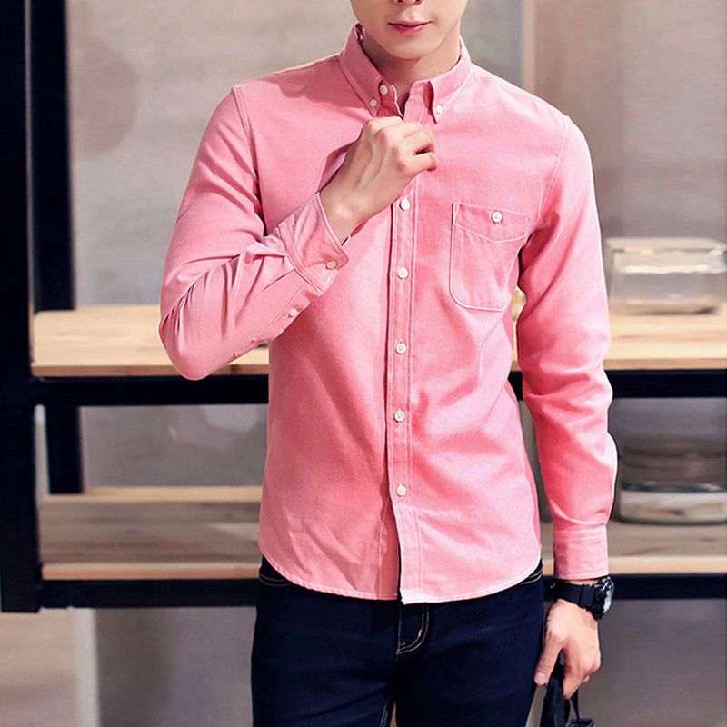 mens pink oxford shirt