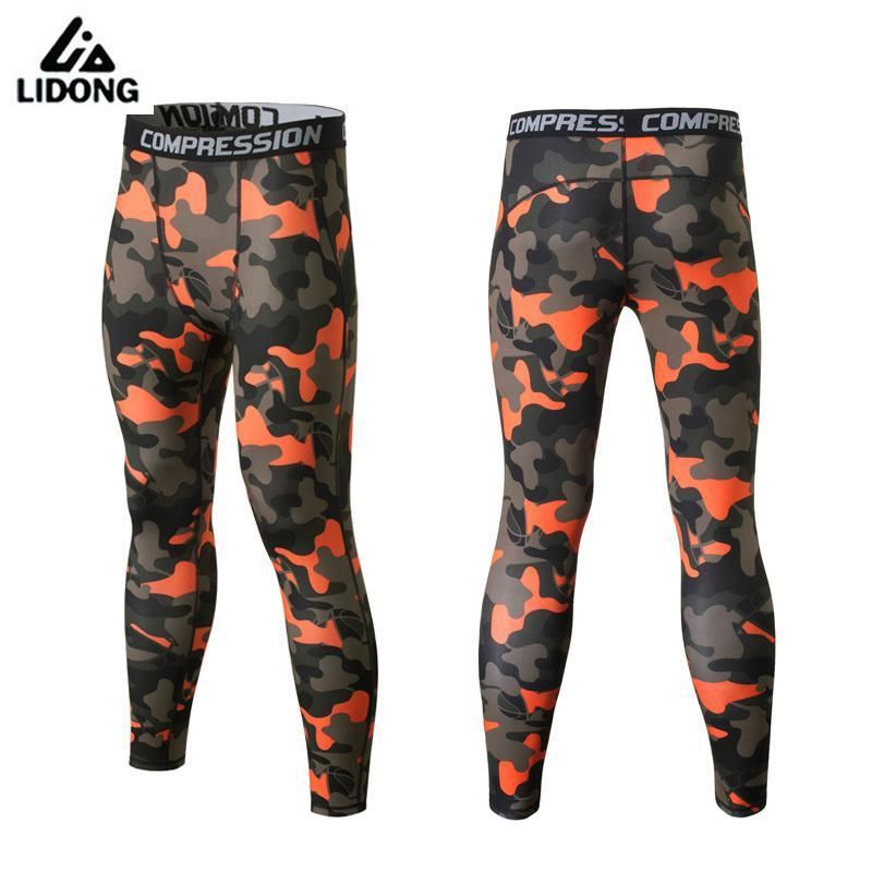 mens camo running tights