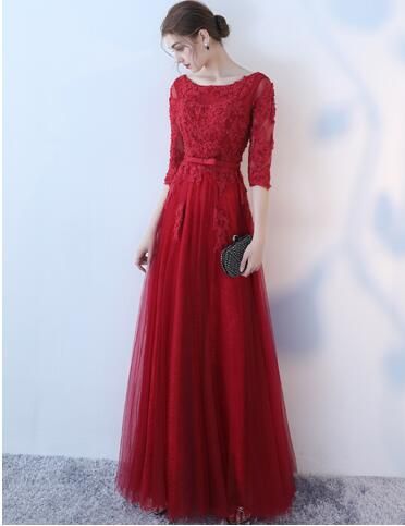 wine red mother of the bride dresses