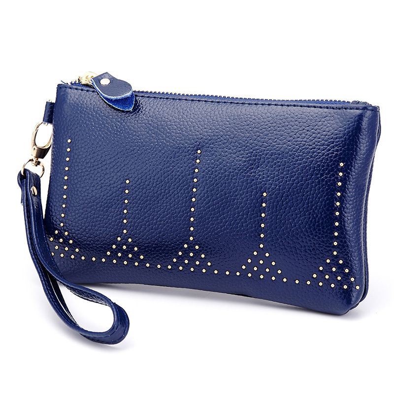 large clutch purse with wrist strap