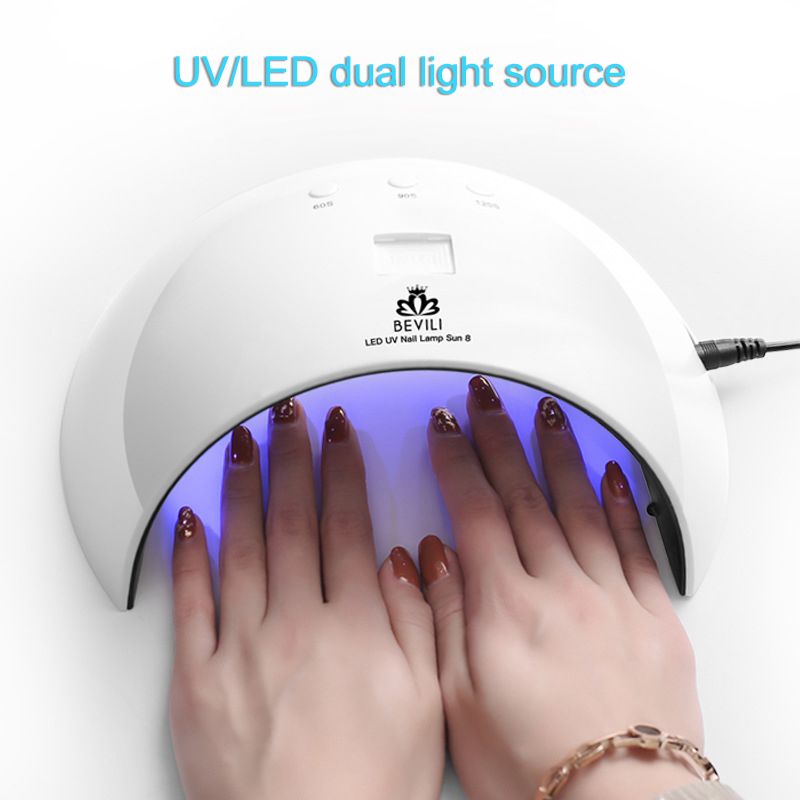 compre 24w del secador del clavo de la lampara 8 leds para todos los geles polaco unas de manicura accesorios arte de carga usb wh998 a 12 31 del