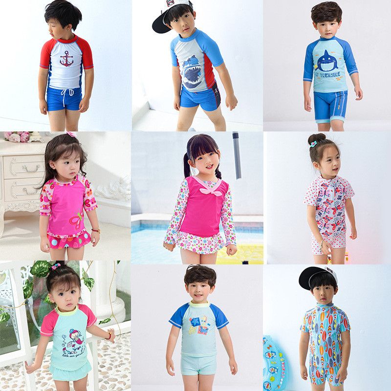 girl wearing boy swimsuit