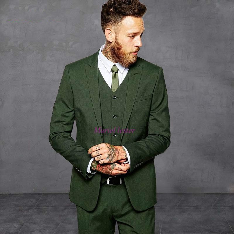Compra Muriel Lester Trajes Hombre Vestir Trajes De Hombre Para Boda Por  Encargo 3 Piezas Traje Verde Conjunto Traje Mariage Homme 2018 Terno Barato  | Entrega Rápida Y Calidad | Es.Dhgate