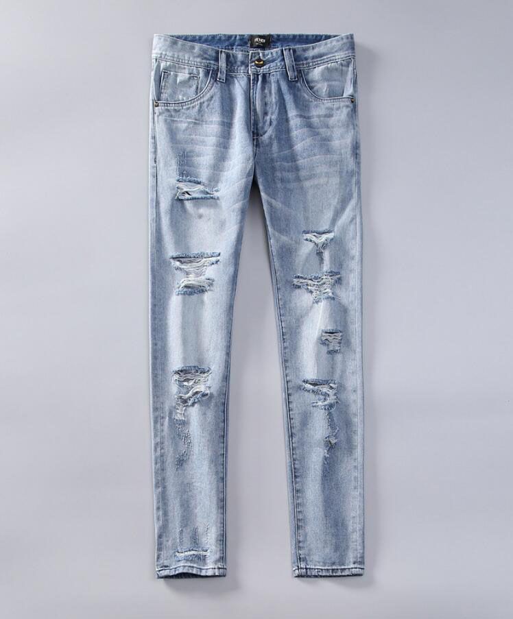 Compra Nueva Moda Unisex Skinny Blue Jeans Hombres Mujer Street Wear Hip  Hop Stretch Jeans Hombre Pantalones Delgados Barato | Entrega Rápida Y  Calidad | Es.Dhgate