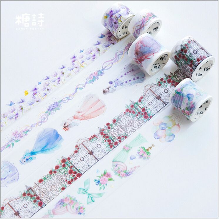 Red Rose Love Wedding Dress Purple Flowers Lace Curtain Decoration