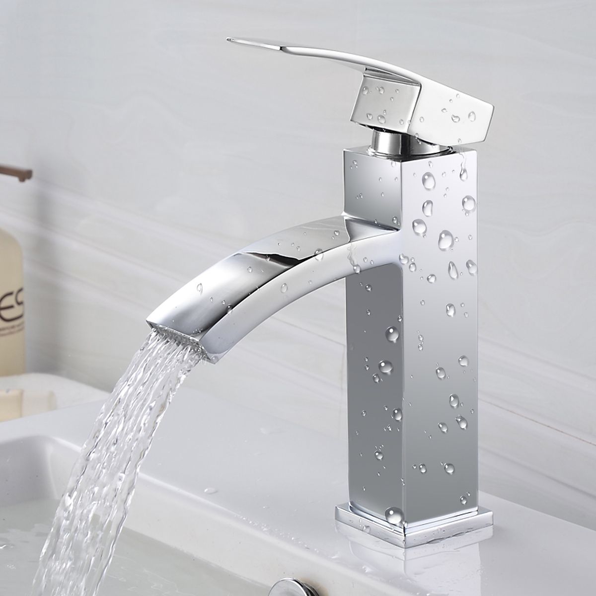 LanGuShi SLT0216 Cloakroom Basin Sink Mixer Tap Chrome Modern Bathroom Faucet Simple Basin Faucet Wash Basin Faucet A Section LanGuShi SLT0216 Cloakroom Basin Sink Mixer Tap Chrome Modern Bathroom Faucet Simple Basin Faucet Wash Basin Faucet A Section