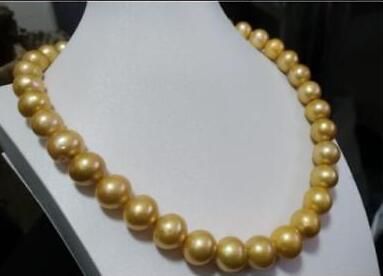 HUGE 11-12MM SOUTH SEA GENUINE WHITE PEARL NECKLACE 18 INCH
