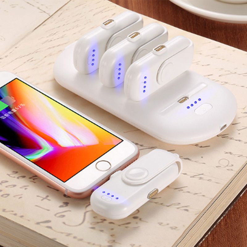 Cargador de dedo magnético portátil Bank 5000mah Estación de carga mini para iPhone