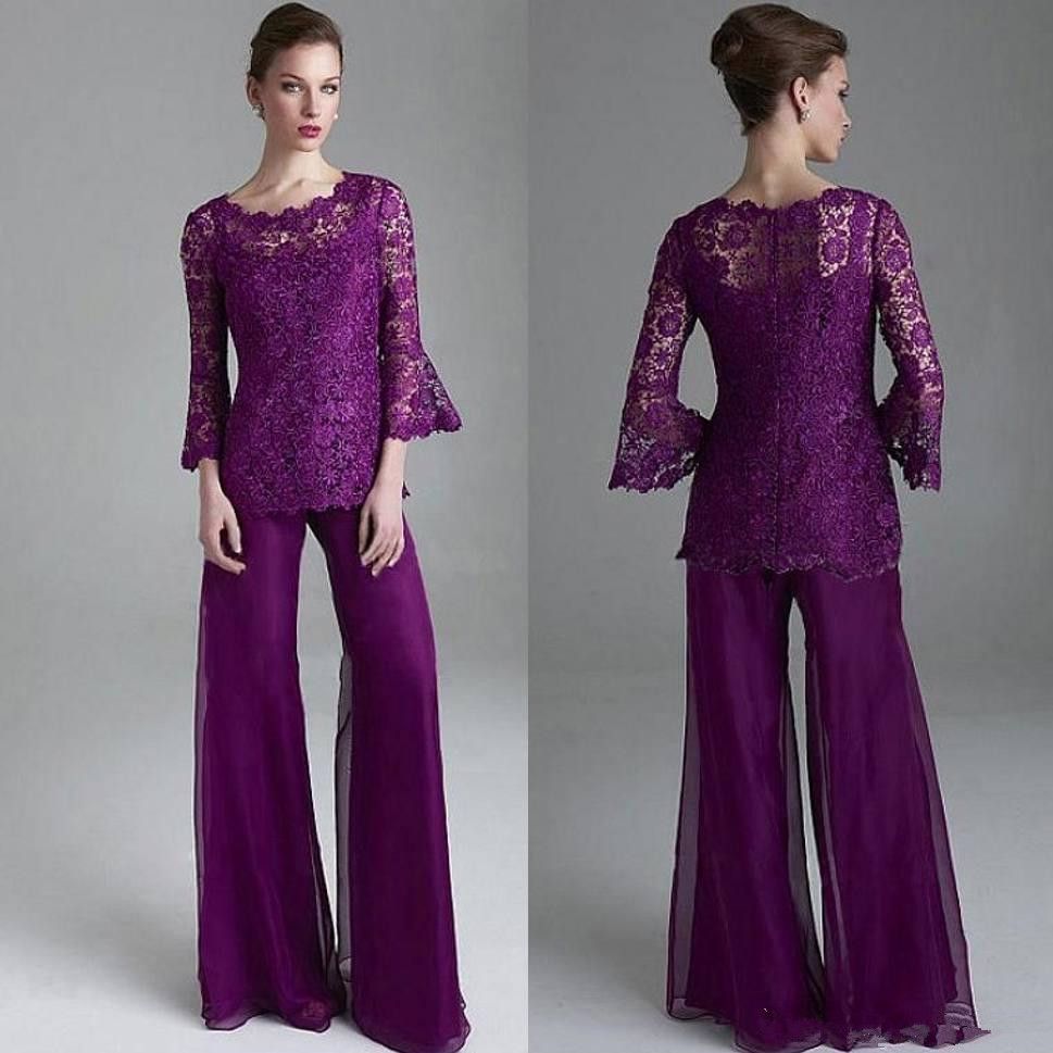 Classy Purple Lace Mother Of The Bride 