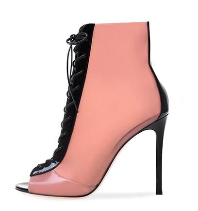 latex ankle boots