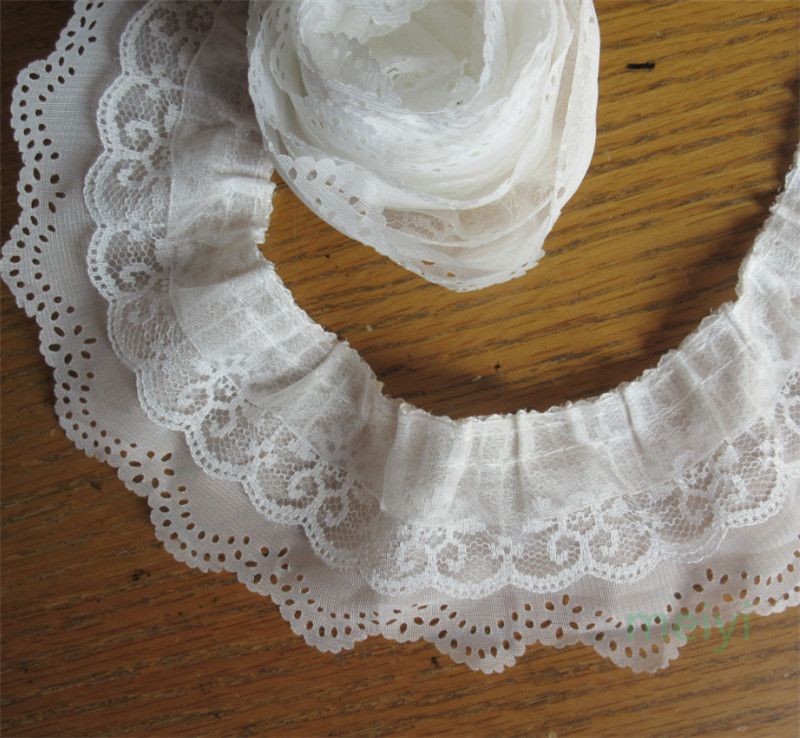 gathered lace trim