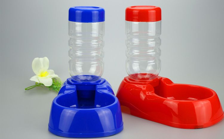 Automatic Pet Feeder Water Bottles Dispenser Food Dish Bowl For
