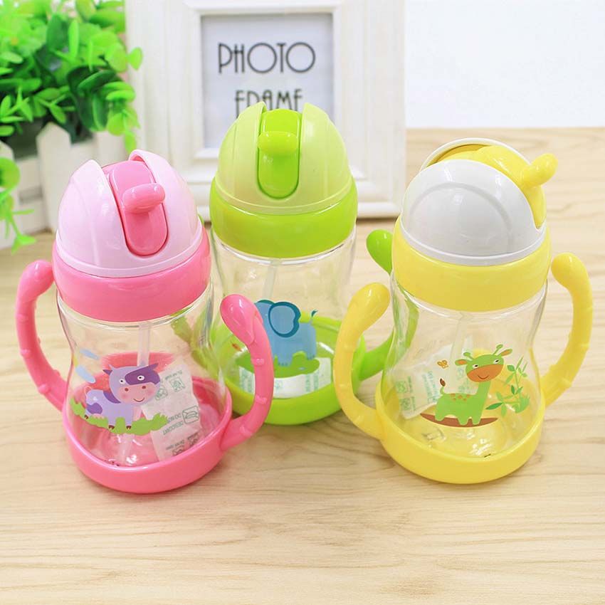 2020 Hot 300ml Cute Baby Cup Kids Children Learn Feeding Drinking