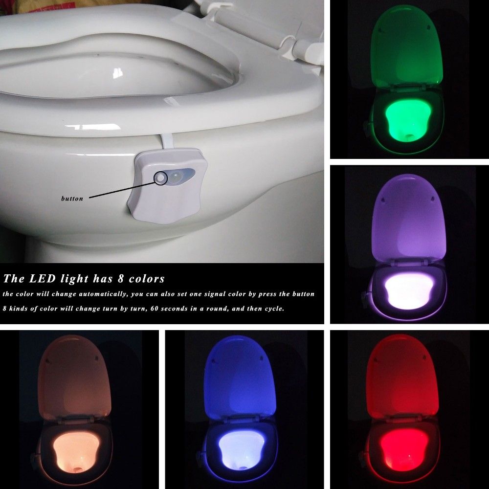 2020 Led Motion Sensor Toilet Night Light Changeable Smart Body