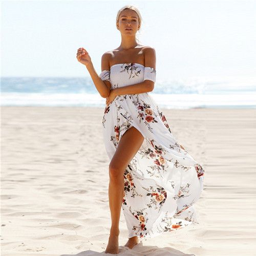 Summer Dress For Women Bohemian Casual Summer Dress Female Sexy Beach Party  Dress For Women Off Shoulder Floral Dresses Of The Plus Size Hot From  Wei471335045, $19.49 | DHgate.Com