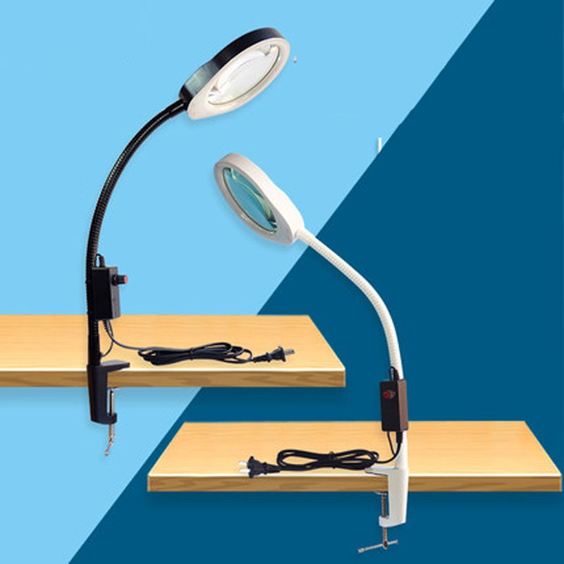 2019 Led Light Clip Type Desk Lamps Magnifying Glass Reading Lead Beauty Electronic Repair Hardware Plastic Test Table Lamp From Amarylly 87 75