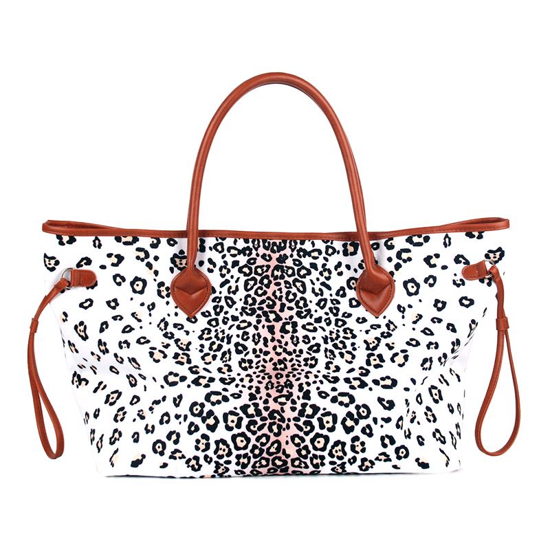 leopard tote purse