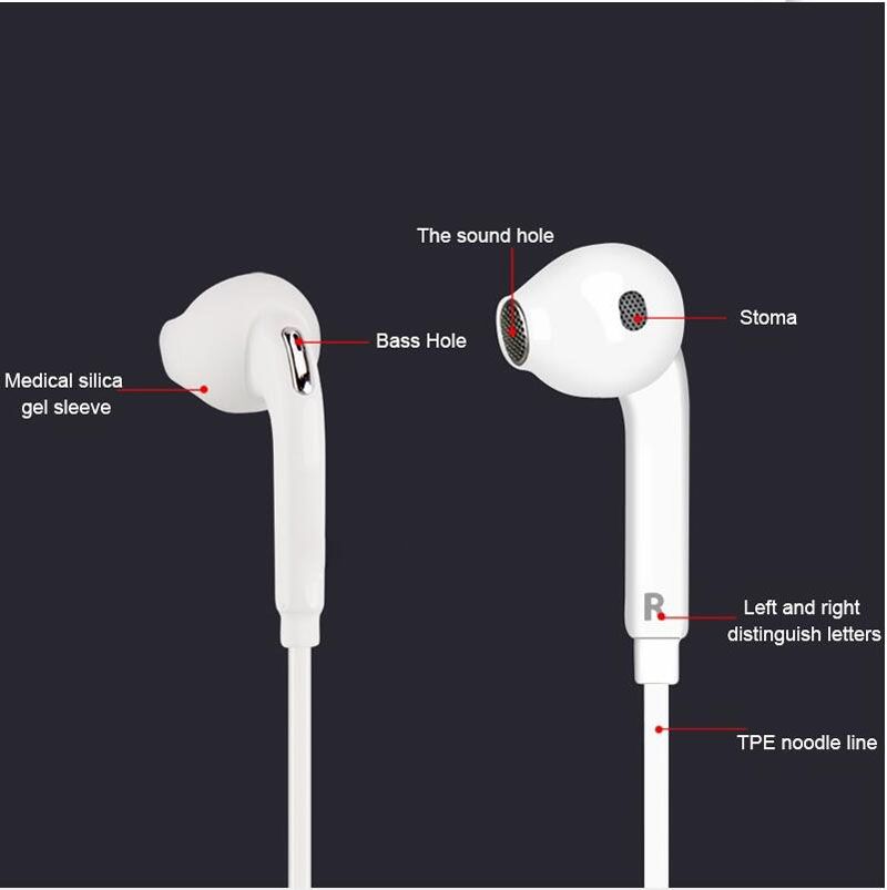 S6 Earphones Music Headphones Best Headset With Microphone Earbud For