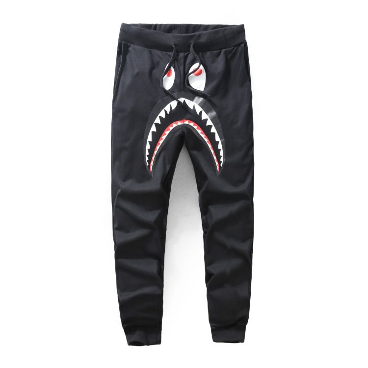 Mens Black Grey Shark Pants Pantalones Harem Moda Invierno Fleece Sportswear Pantalones Largos Jogger Running