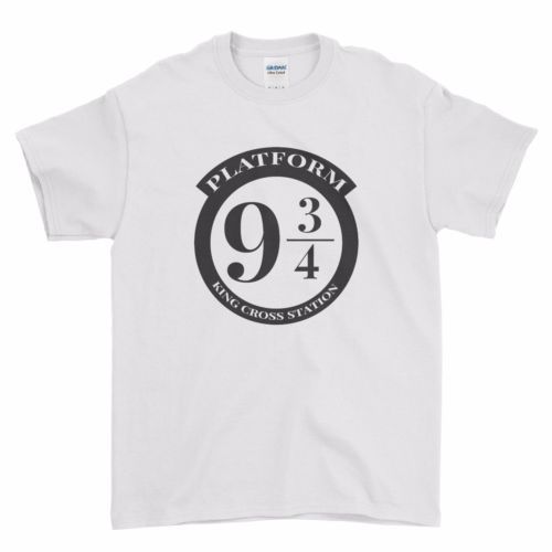 T-Shirt Camiseta Plataforma 9 3/4 Hogwarts Express de Harry Potter 100% Oficial Warner Bros XS 10-14 Años 