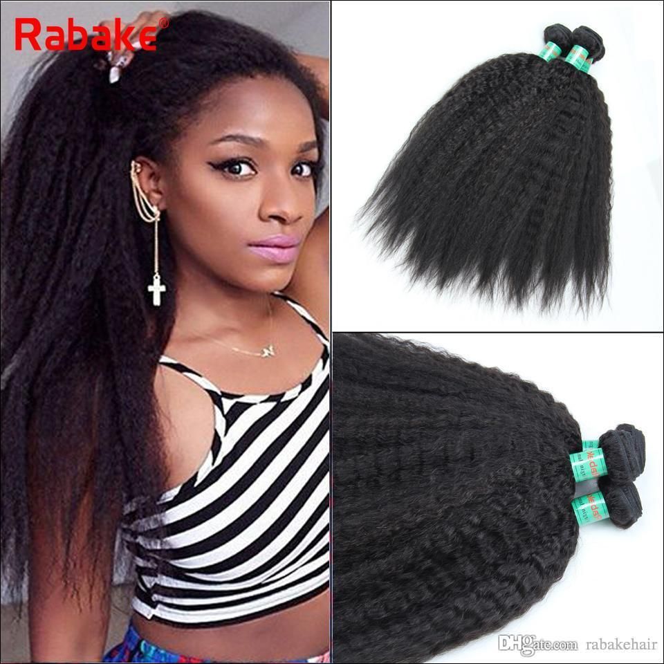 Kinky Straight Weave Peruvian Hair Bundles Malaysian Raw Indian