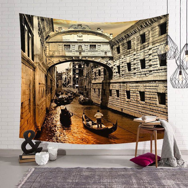Acheter Italie Venise Batiment Style Tapisserie Tenture Murale