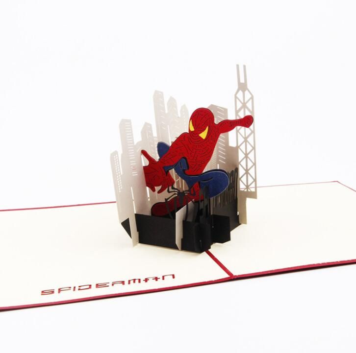 Grosshandel Marvel Spider Man 3d Laser Geschnitten Pop Up Vintage Geburtstag Grusskarten Hochzeit Einladungen Segen Postkarten Handwerk Geschenkkarten Von Shunbaby 2 24 Auf De Dhgate Com Dhgate