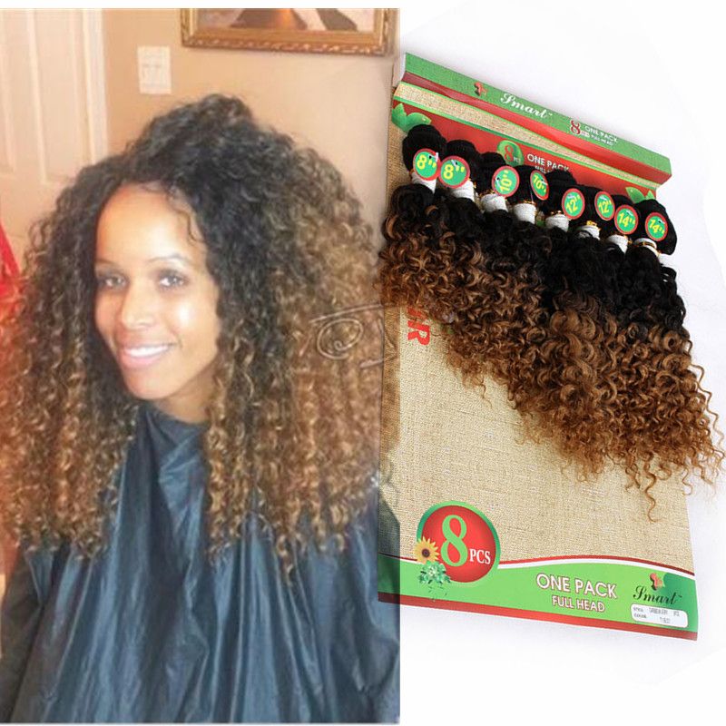 Malaysian Kinky Curly Short Hair Weave Full Head Jerry Curl Hair
