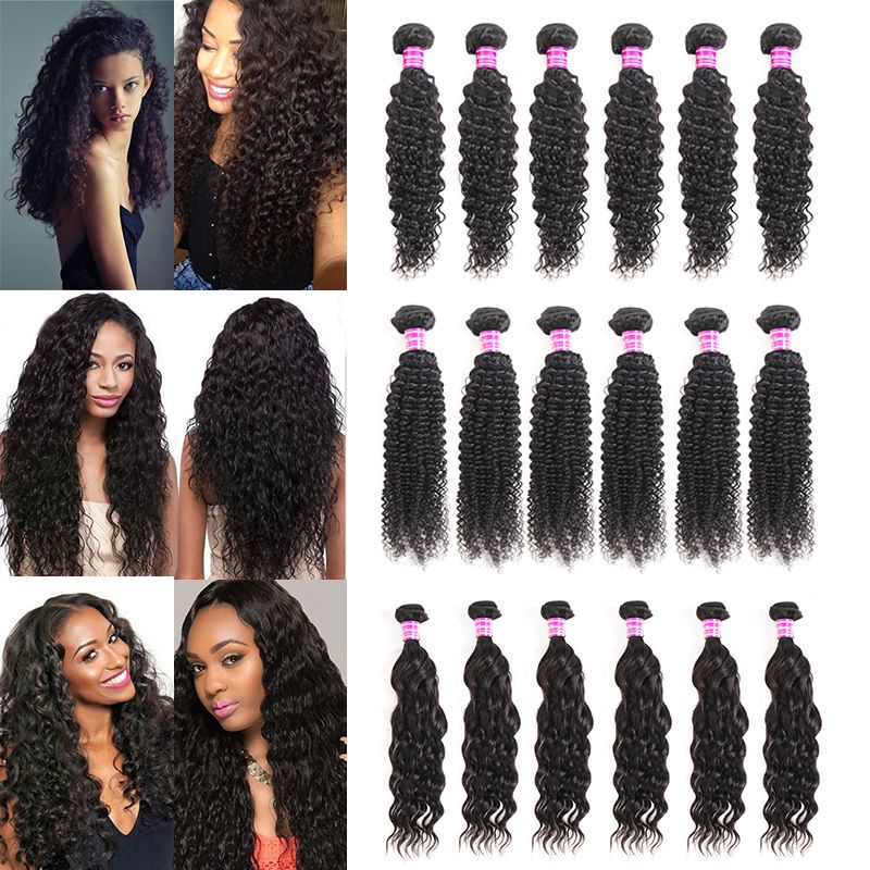 Cheap Mongolian Virgin Human Hair Bundles Water Wave Wet And Wavy