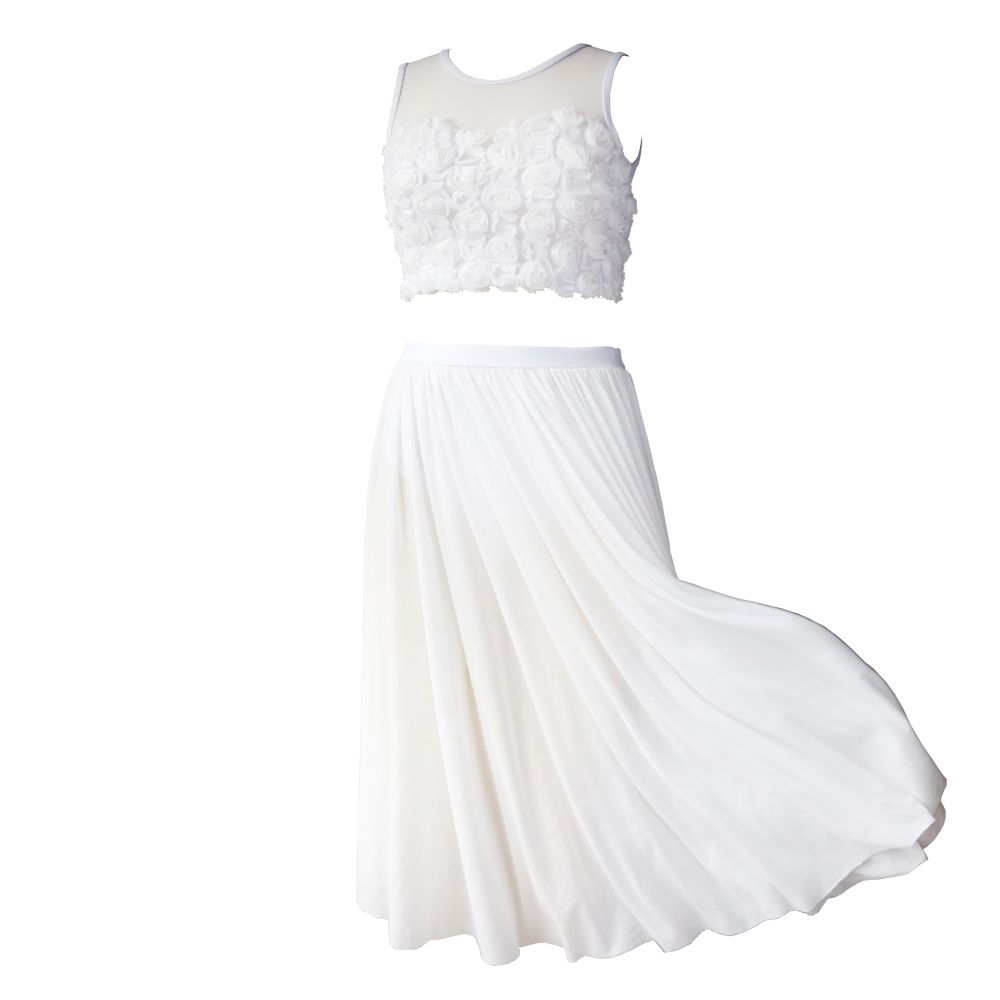 white dance dress cheap