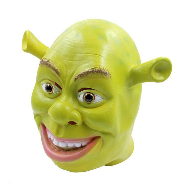Green Shrek Latex Masks Movie Cosplay Adult Animal Party Mask