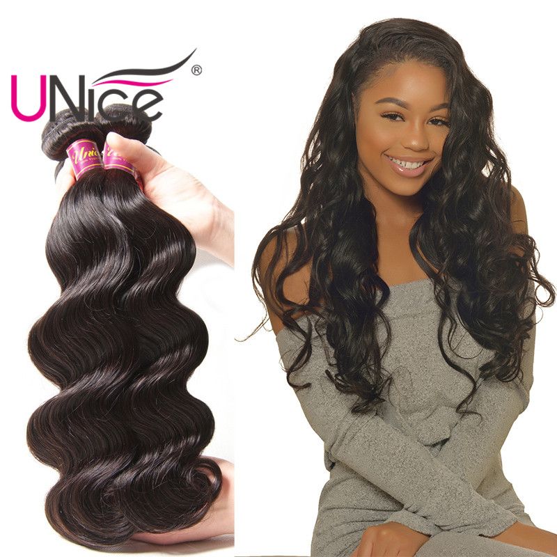 Unice Hair Peruvian Body Wave 3 Bundles Virgin Human Hair Weave 8