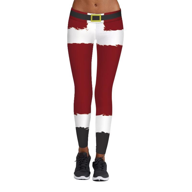 christmas exercise leggings