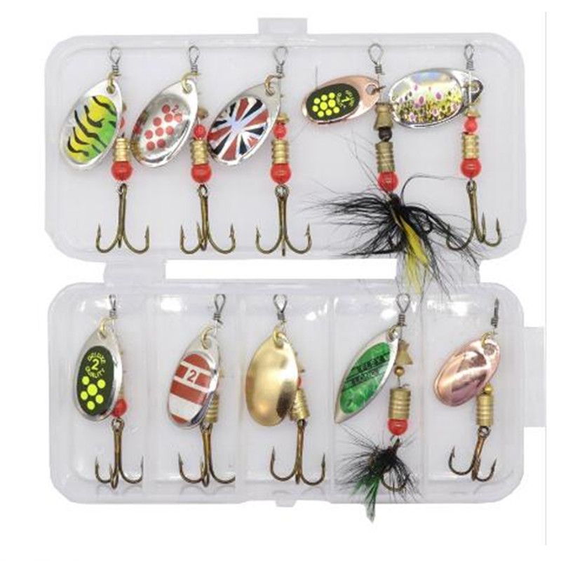 Spinner Fishing Lure Metal Spoon Lure hard bait fishing tackle Atificial 4.5g EF