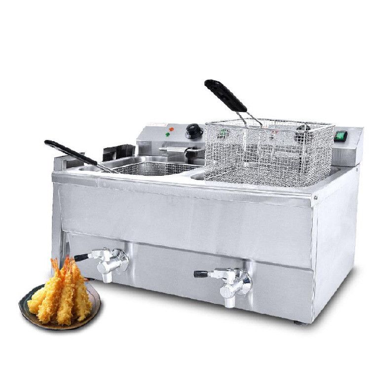 2021 Qihang_top 8L 2 Commercial Automatic French Frying Machine
