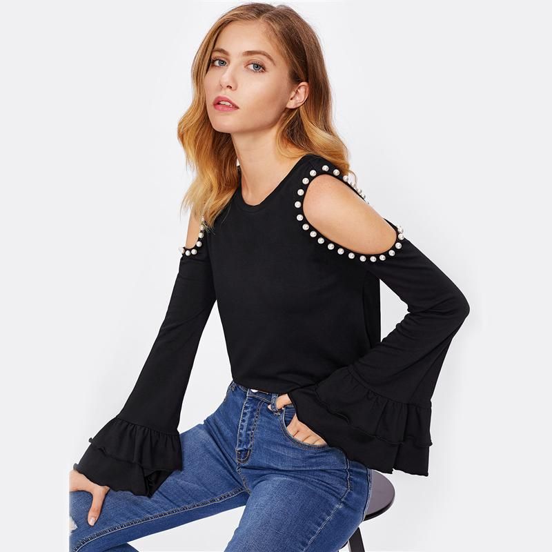 open shoulder tee