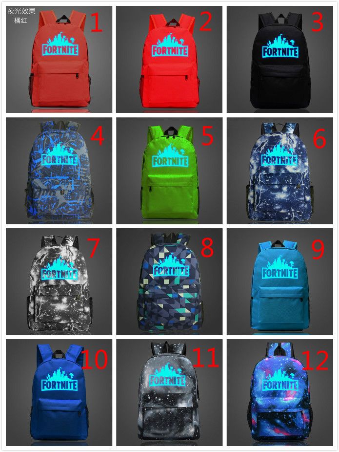 Nueva llegada FVIP Battle Royale Mochila escolar Noctilucous Luminous Mochilas Juego Mochila Fortnite Mochilas escolares