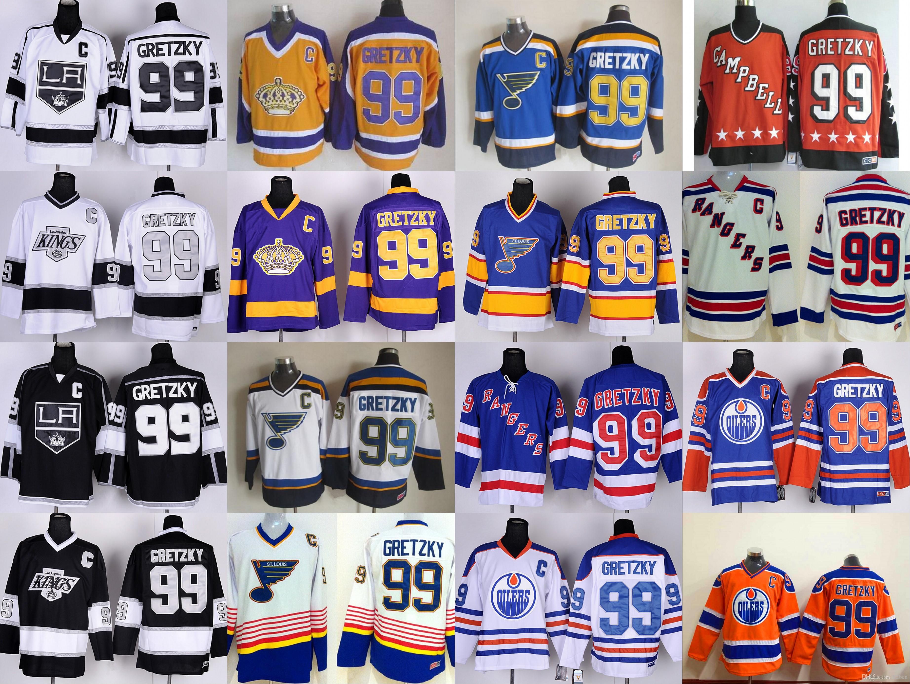 Los Angeles Kings #99 Wayne Gretzky Yellow Jersey on sale,for  Cheap,wholesale from China