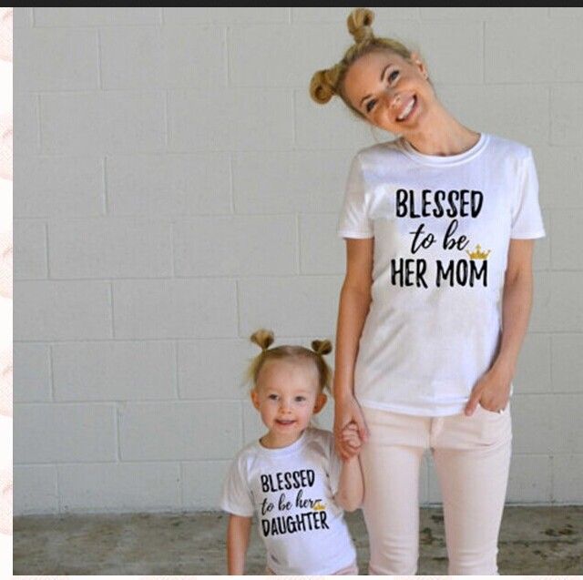 Mum DaD Love Family Matching Mom Lovers T-Shirt Short Sleeve Cotton T Shirt Men