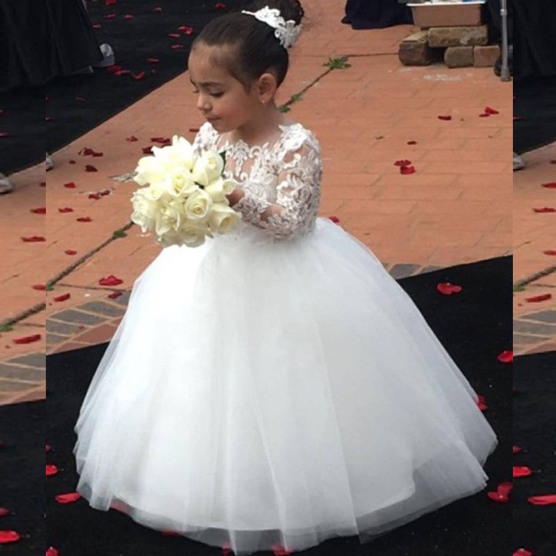 puffy tulle flower girl dresses