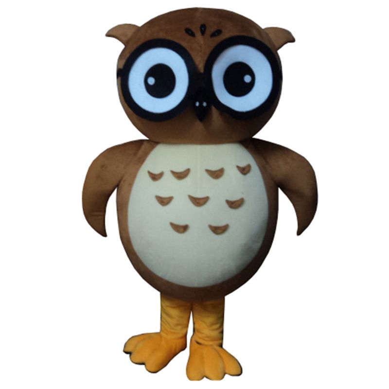 2019 Big Brown Owl Mascot Costume Cosplay Suit Adult Professional Hallween Fancy