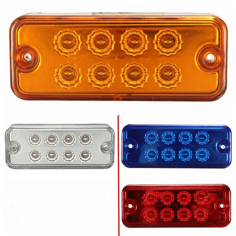 Bianco Rimorchi Luci Per Camion Rosso Roulotte 12 V Colore Ambra 8 LED Laterali